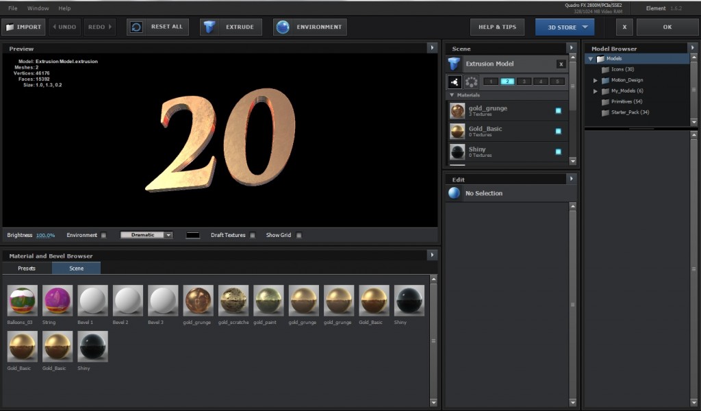 3D Integration für Damals war´s - Screenshot Element 3D