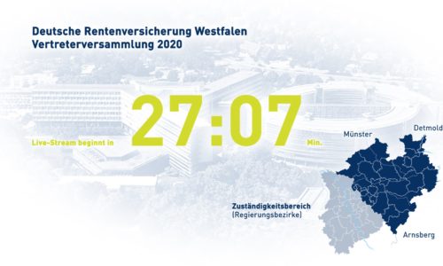 Streaming-Countdown für die Vertreterversammlung der Deutschen Rentenversicherung Westfalen